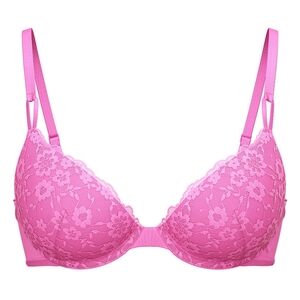 Victoria's Secret NWT Sexy Tee Posey Lace Lightly Lined Demi Bra Pink 36DD